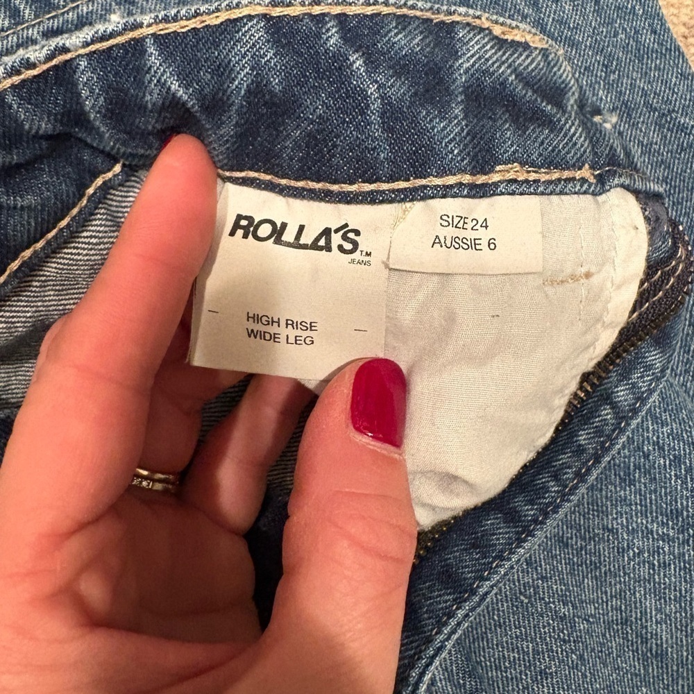 ROLLAS High Rise Wide Leg
Jeans Size 24 - Picture 10 of 10